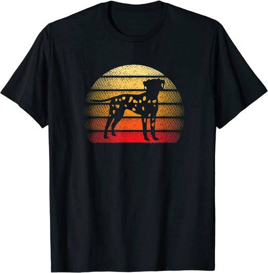 Retro Sunset Dalmatian Dog T-Shirt