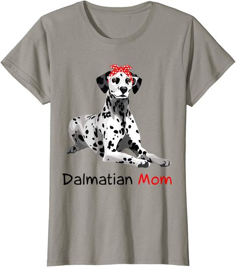 Dalmatian Mom Bandana Womens Dalmatian Dog T-Shirt