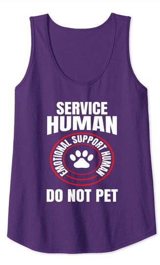 Emotional Support Human Service Dog Joke Tank Top