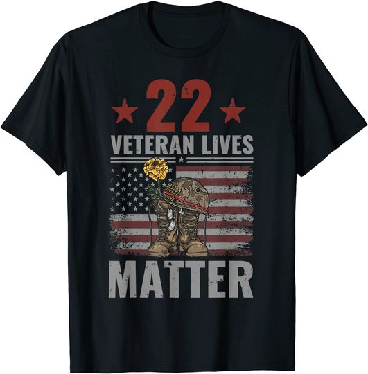 22 Veterans A Day Veteran Lives Matter T-Shirt