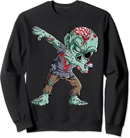 Dabbing Zombie Funny Halloween Gifts Men Zombies Dab Dance Sweatshirt