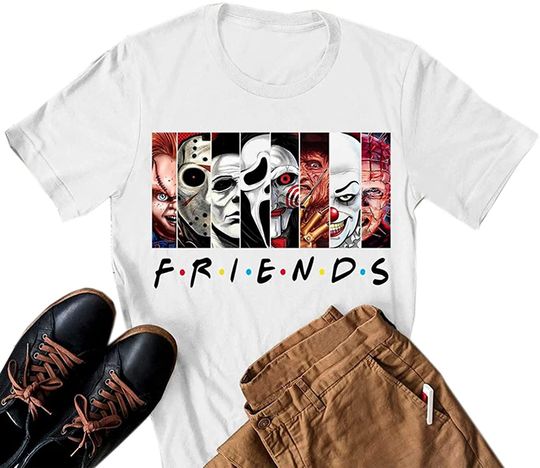 Friends Horror Movie Characters Halloween T-Shirt