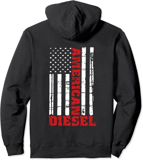 American Diesel Flag Hoodie Sweatshirt Truck Turbo Brothers