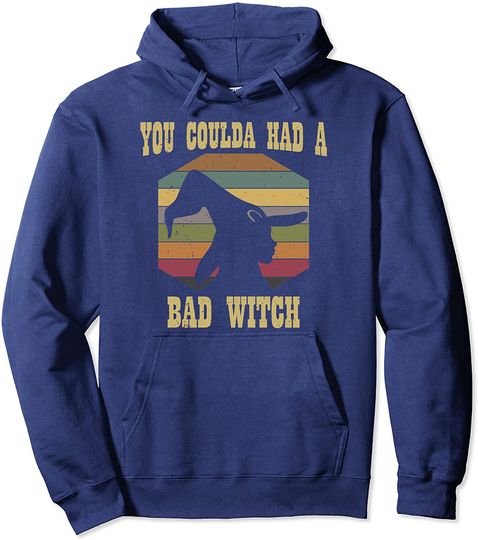 Vintage You Coulda Had a Bad Witch Halloween Costume Funny Pullover Hoodie