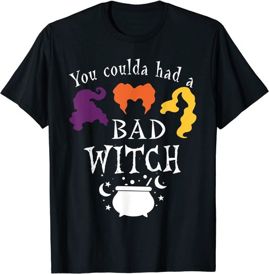 Vintage You Coulda Had a Bad Witch Halloween Funny T-Shirt