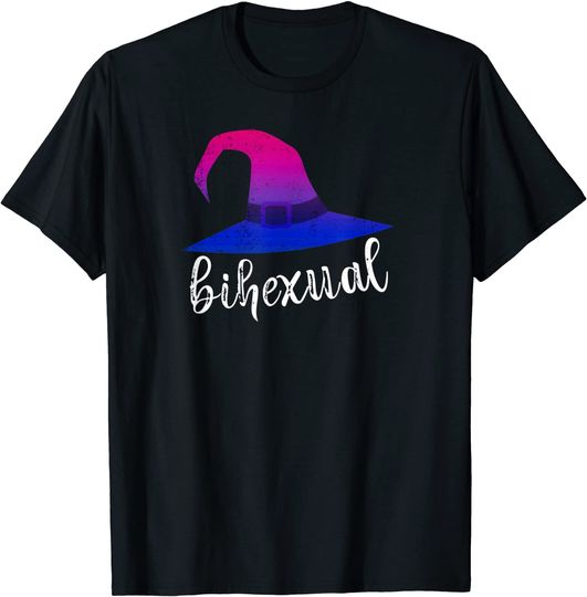 Bisexual Witch Pun Pride Flag Colors Halloween T-Shirt