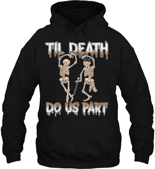 Skeleton Dancing Halloween Til Death Do Us Part Custom Personalized Halloween Unisex T-Shirt