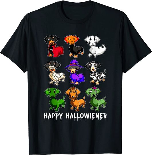 Dachshund Happy Halloweiner Halloween T-Shirt