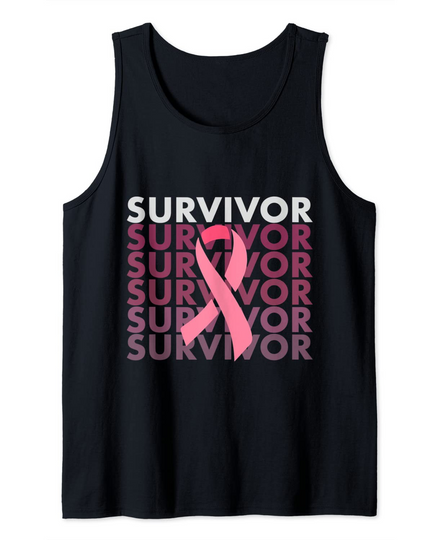 Breast Cancer Awareness Pink Ribbon Survivor Tank Top