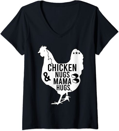 Chicken Nugs And Mama Hugs Toddler for Chicken Nugget Lover V-Neck T-Shirt