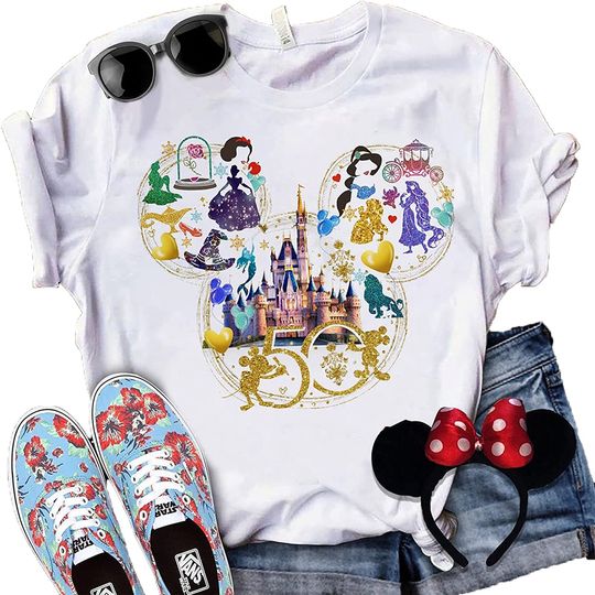 Walt Disney World 50th Anniversary Magic Kingdom Magic Castle T-Shirt