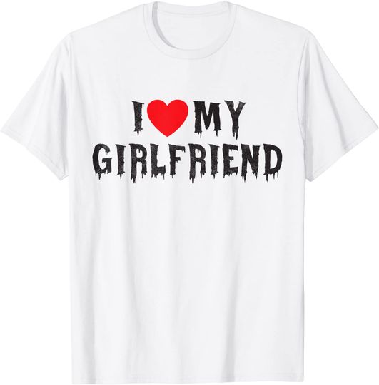 I Red Heart My Girlfriend I Love My Girlfriend Halloween T-Shirt