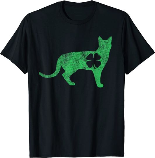 St Patrick's Day Shamrock Cat Irish Catrick's Catty's T-Shirt