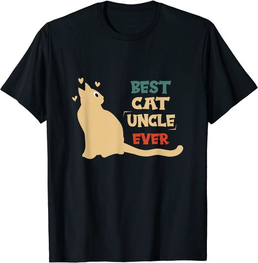 Best Cat Uncle Ever Cat Lover T-Shirt