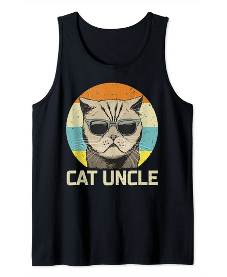 Cat Uncle In Sunglasses Best Uncle Tank Top