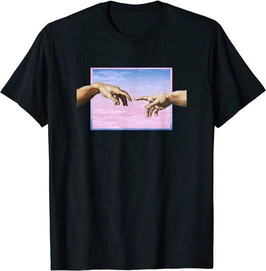 Creation of Adam Vaporwave Pastel Hipster Michelangelo T-Shirt