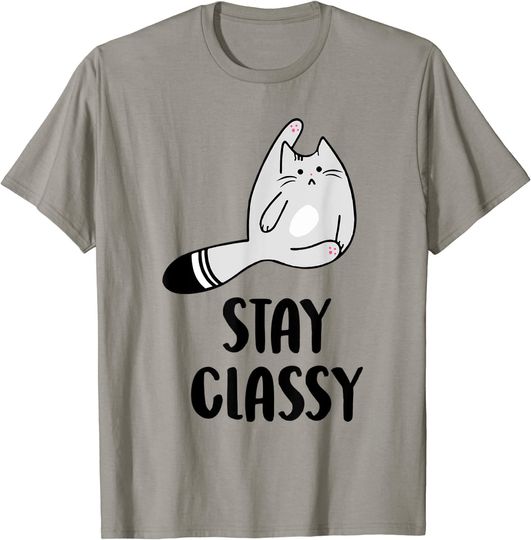 Cat Lover Stay Classy Animal Calssy T Shirt