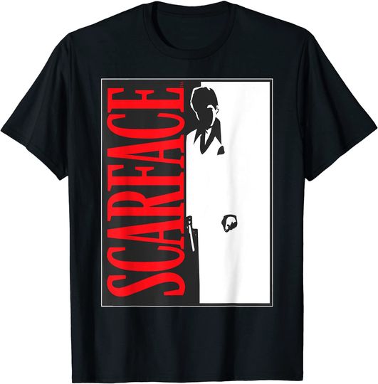 Scarface Black And White Movie Poster Graphic T-Shirt