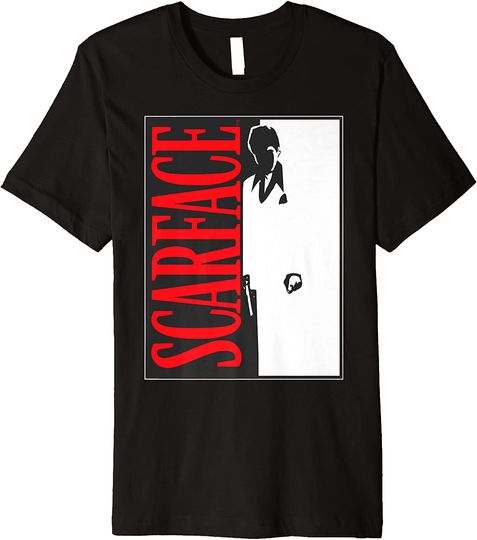 Scarface Black and White Movie Poster Premium T-Shirt