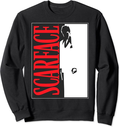 Scarface Black and White Movie Poster Sweatshirt