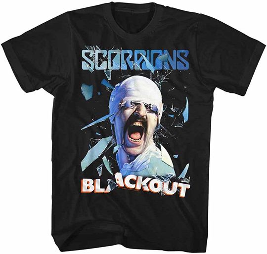 Scorpions German Rock Band Blackout Black Adult T-Shirt