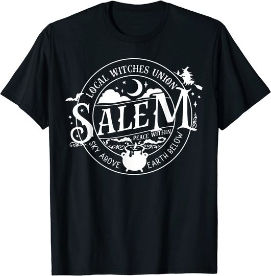 Salem Local Witches Union Sky Above Earth Below  Halloween T-Shirt