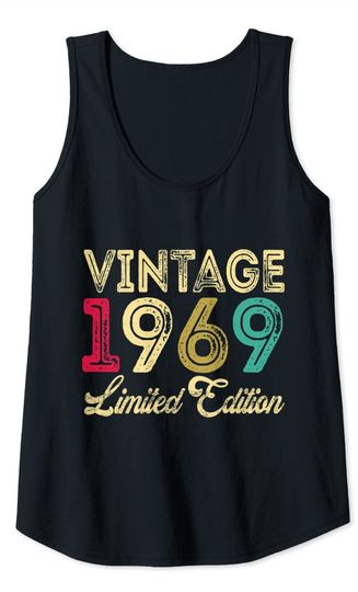 Vintage 1969 52nd Birthday Tee Limited Edition 52 Year Old Tank Top