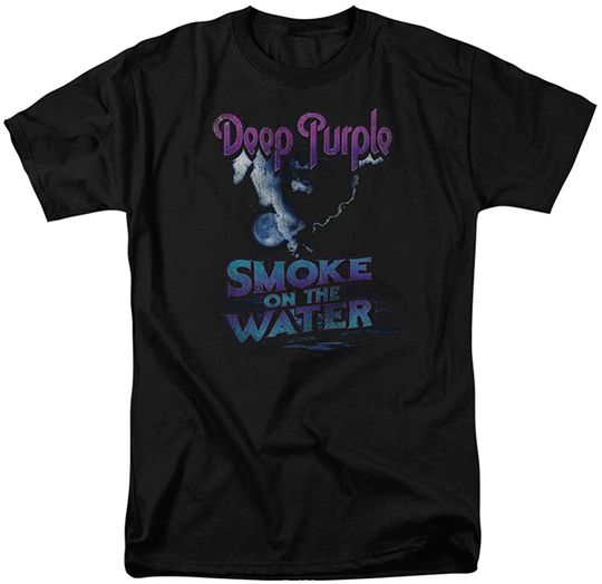 Deep Purple Smokey Water Unisex Adult T Shirt for Men and Women