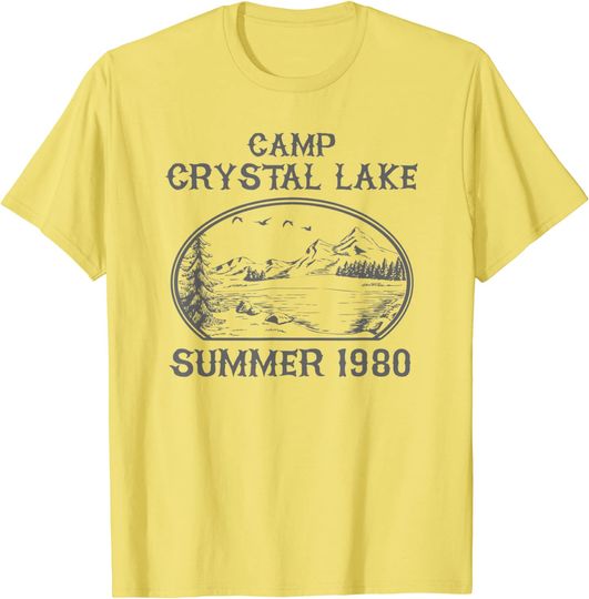 Summer Camp Retro 1980 crystal clear lake Halloween Friday T-Shirt