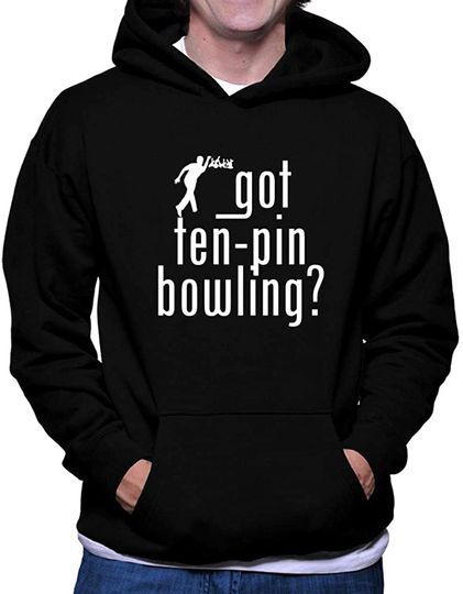 Teeburon Got Ten-Pin Bowling? Silhouette Hoodie