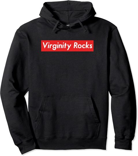 Virginity Rocks Graphic Pullover Hoodie
