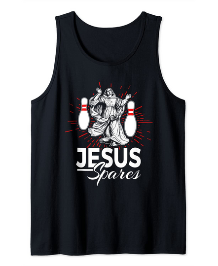 Jesus Spares Funny Bowling Tank Top