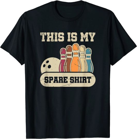 This Is My Spare Shirt Bowling Alley Gutter Pins Bowling T-Shirt