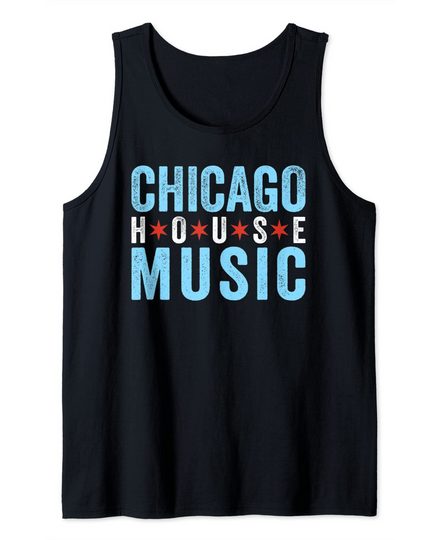 Chicago House Music - DJ EDM Clubbing Rave Tank Top