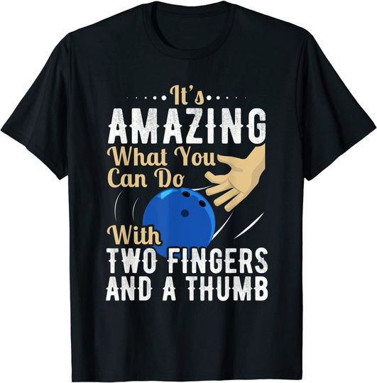 Two Fingers and a Thumb Shirt Bowling TShirt