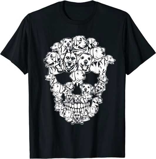 Funny Halloween Costume Skull Labrador Dog Puppy Lover T-Shirt