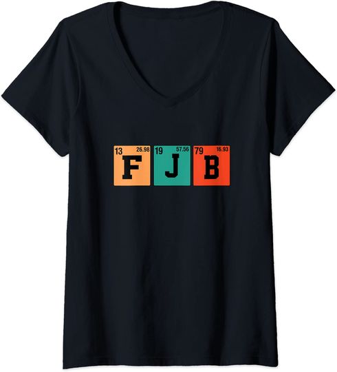 FJB Periodic Table Vintage Pro America V-Neck T-Shirt