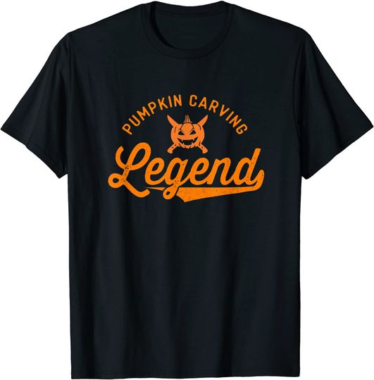 Adult Jack O Lantern Pumpkin Carving Legend Halloween T-Shirt