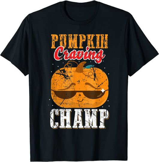 Pumpkin With Sunglasses Pumpkin Carving Champ T-Shirt