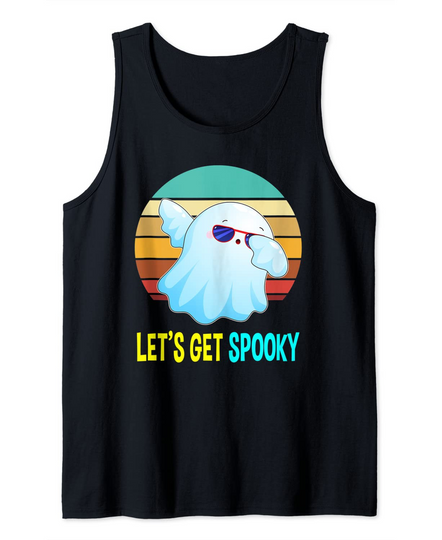 Let's Get Spooky Ghost Halloween Boo Costume Tank Top