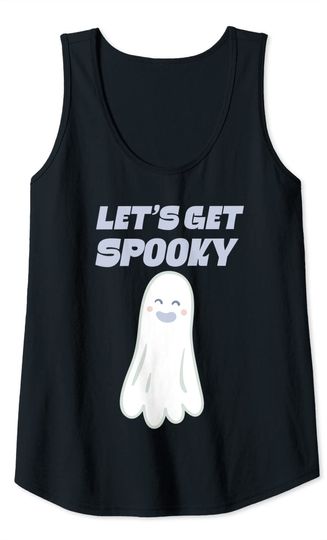 Let's get spooky lovely spirit Halloween 2021 cute ghost Tank Top