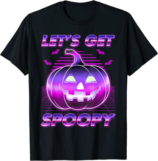 Let's get Spoopy Retro Vaporwave Pumpkin Halloween Costume T-Shirt