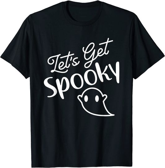 Let's Get Spooky Cute Ghost Halloween Graphic T-Shirt