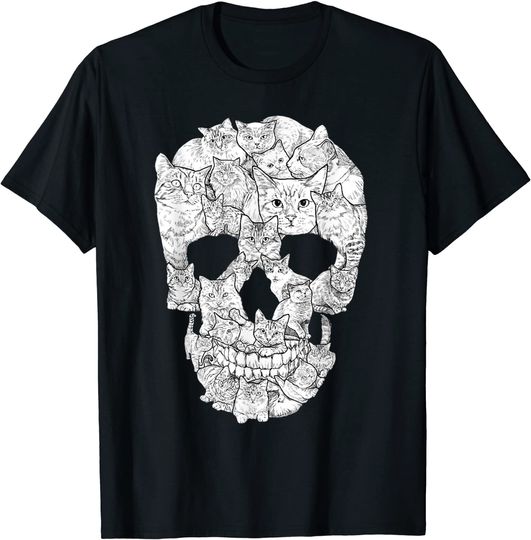 Cat And Skeleton T-Shirt