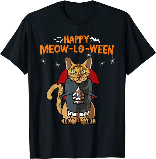 Happy Meow-loween Bengal Cat for Halloween T-Shirt
