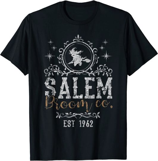Witches Salem Broom Company Grunge Halloween Witch T-Shirt