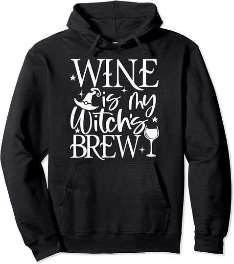 Witches Brew Halloween Wine Pullover Hoodie
