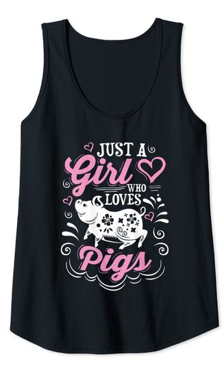 Just A Girl Who Loves Pigs Tank Top