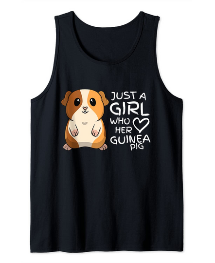 Just a Girl Who Loves Her Cute Fluffy Guinea Pig Pet Tank Top