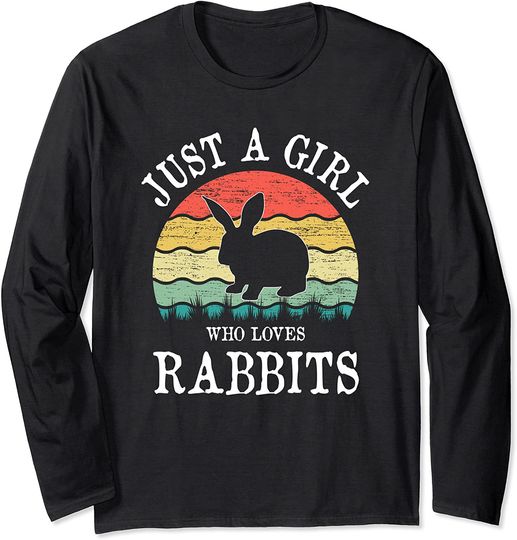 Just A Girl Who Loves Rabbits Long Sleeve T-Shirt